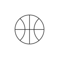 modèle de logo d'illustration vectorielle d'icône de ligne mince de basket-ball. adapté à de nombreuses fins. vecteur