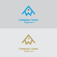 Identité d'entreprise aw lettre immobilier logo icône vecteur modèle, création de logo d'entreprise