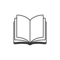 icône de livre sur fond blanc vecteur
