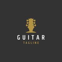 guitare musique logo icône modèle de conception vecteur plat
