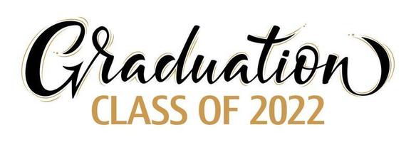 classe de graduation de 2022 signe de salutation, félicitations diplômé vecteur