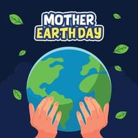 mère terre globe jour journée mondiale de lenvironnement vecteur illustrarton