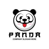 création vectorielle de logo panda mignon, illustration de fond animal vecteur