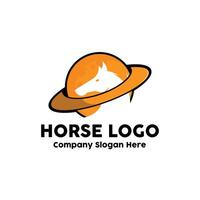 vecteur de logo de cheval, événement sportif mondial, course de vitesse, illustration de conception animale