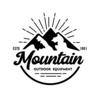 modèle de vecteur de conception de logo de montagne vintage