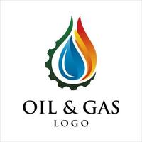 modèle de logo de l'industrie pétrolière et gazière vecteur