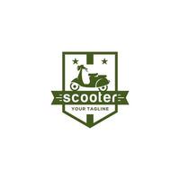 modèle de vecteur de conception de logo de scooter