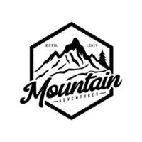 modèle de logo de montagne. illustration vectorielle. vecteur