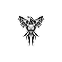 silhouette vecteur aigle, illustration abstraite tribale
