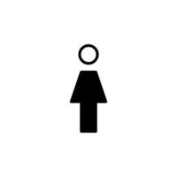 sexe, signe, homme, femme, ligne droite solide icône vector illustration logo modèle. adapté à de nombreuses fins.