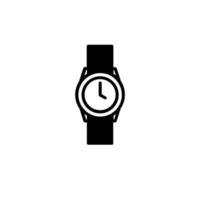 montre, montre-bracelet, horloge, modèle de logo d'illustration vectorielle d'icône de ligne solide de temps. adapté à de nombreuses fins. vecteur