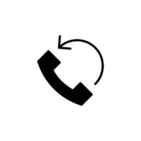 appel, centre, modèle de logo d'illustration vectorielle d'icône de ligne solide de téléphone. adapté à de nombreuses fins. vecteur