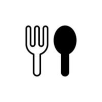 restaurant, nourriture, modèle de logo d'illustration vectorielle d'icône de ligne solide de cuisine. adapté à de nombreuses fins. vecteur