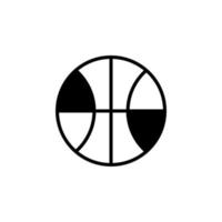 modèle de logo d'illustration vectorielle d'icône de ligne solide de basket-ball. adapté à de nombreuses fins. vecteur
