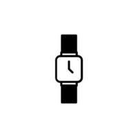 montre, montre-bracelet, horloge, modèle de logo d'illustration vectorielle d'icône de ligne solide de temps. adapté à de nombreuses fins. vecteur