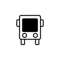 bus, autobus, public, concept de conception d'icône de ligne solide de transport pour le web et l'interface utilisateur, icône simple adaptée à toutes fins. vecteur