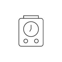 alarme, modèle de logo d'illustration vectorielle d'icône de ligne mince de minuterie. adapté à de nombreuses fins. vecteur