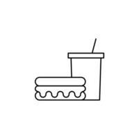 restaurant, nourriture, cuisine fine ligne icône vector illustration logo modèle. adapté à de nombreuses fins.
