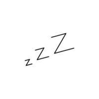 sommeil, sieste, nuit fine ligne icône vector illustration logo modèle. adapté à de nombreuses fins.