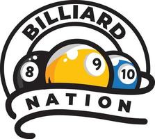 concept de logo de nation de billard vecteur