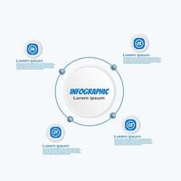 conception de vecteur d'élément infographique, concept d'entreprise avec 4 étapes, flux de travail, diagramme, bannière, processus, modèle de présentation d'entreprise