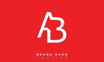 ab alphabet lettres initiales monogramme logo ba, a et b vecteur