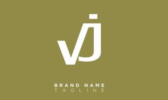 vj alphabet lettres initiales monogramme logo jv, v et j vecteur