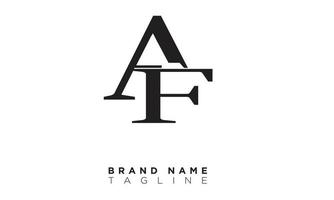 af alphabet lettres initiales monogramme logo fa, a et f vecteur