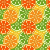 modèle d'été sans couture avec des agrumes. citron, orange, pamplemousse, citron vert. pour la conception d'un emballage de décor de textiles de toile de fond de bannière. vecteur