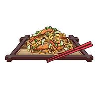 le yakisoba est un aliment typique du japon vecteur