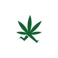 logo de la course au cannabis vecteur