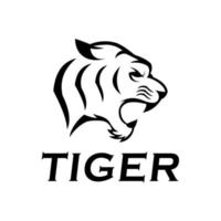 logo tête de tigre vecteur