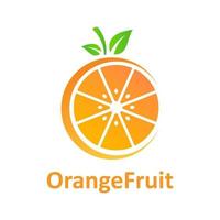 logo de fruits orange vecteur