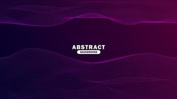 Vague numérique abstraite 3D de lignes et filaire. illustration vectorielle futuriste violet. fond de technologie abstraite vecteur