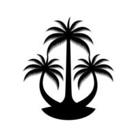 logo d'arbre de dattes. logo de l'île de noix de coco vecteur