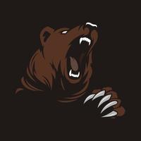 illustration vectorielle ours en colère