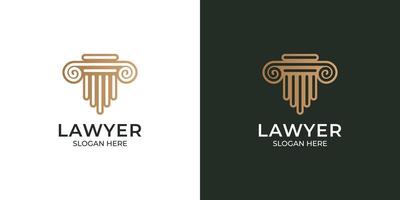 ensemble de logo d'avocat minimaliste moderne vecteur