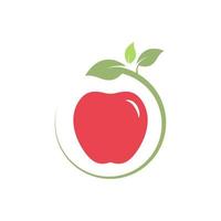 modèle d'illustration de conception de logo d'icône de pomme vecteur