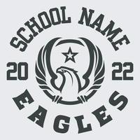 vecteur de conception de logo de mascotte d'aigle avec un style de concept d'illustration moderne pour l'impression de badges, d'emblèmes et de t-shirts.
