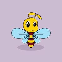 personnage de dessin animé animal mignon bébé abeille vecteur