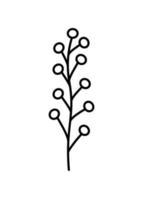 plantes des champs, herbes des prés et fleurs. illustration vectorielle de griffonnage. vecteur