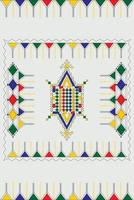tapis marocain. motif coloré harmonieux de décorations géométriques berbères traditionnelles vecteur