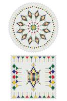tapis marocain. motif coloré harmonieux de décorations géométriques berbères traditionnelles vecteur