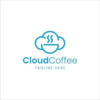 logo café nuage vecteur