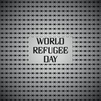 journée mondiale des réfugiés, fil de fer barbelé de juin. journée internationale du souvenir de la traite des esclaves et de son abolition liberté des réfugiés. citations vectorielles ou slogan pour la journée des migrants. vecteur