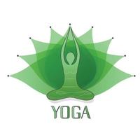 illustration vectorielle d'une femme faisant du yogasan pour la journée internationale du yoga le 21 juin vecteur