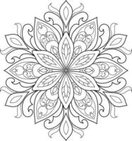 vecteur gratuit de mandala de fleur circulaire sur blanc