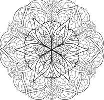 vecteur gratuit de mandala de fleur circulaire sur blanc