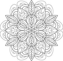 vecteur gratuit de mandala de fleur circulaire sur blanc