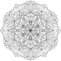 vecteur gratuit de mandala de fleur circulaire sur blanc